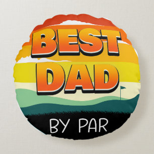 Coussins Ronds Golfing Golfeur papa meilleur papa par pair