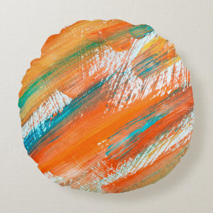 Coussins Ronds gouache Abstraite peignant différentes couleurs vi