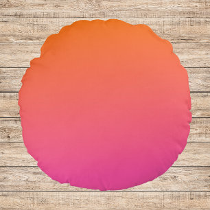 Coussins Ronds Gradient orange et rose