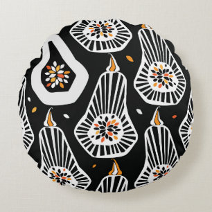 Coussins Ronds Graines Citrouilles stylisées : Conception transpa