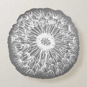 Coussins Ronds Graines de Pissenlit Fais un Vœu