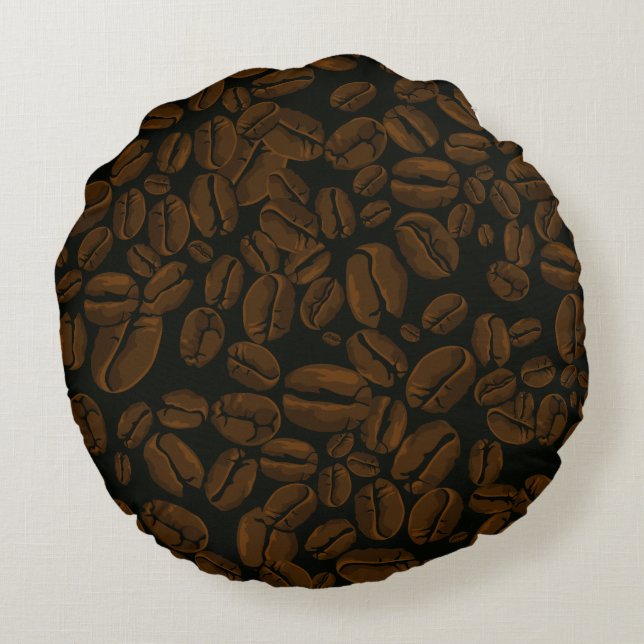 Coussins Ronds Grains de café torréfiés (Dos)