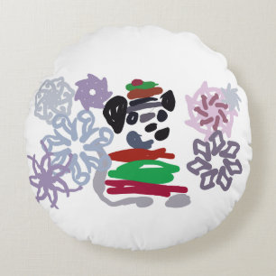 Coussins Ronds Grand Danois Hiver