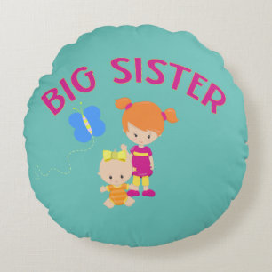 Coussins Ronds Grande soeur avec Baby-Sister