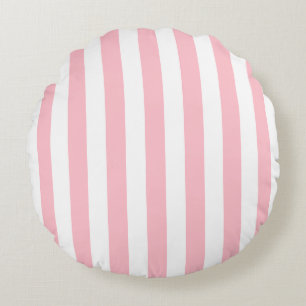 Coussins Ronds Grandes dimensions rose et blanc
