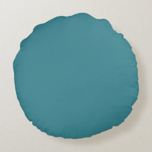 Coussins Ronds Gras Aqua Couleur Solide Paires Satin Surf Rolling