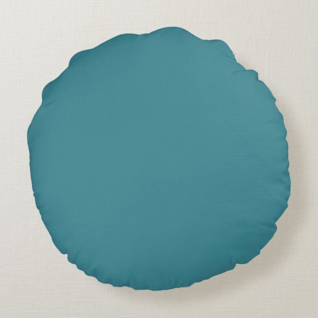 Coussins Ronds Gras Aqua Couleur Solide Paires Satin Surf Rolling (Dos)