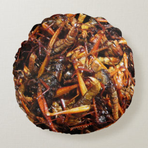 Coussins Ronds Grasshopper frit (Takkataen Thot) Alimentation asi