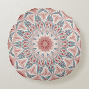 Coussins Ronds Grattez moderne Kaleidoscope Mandala art fractal