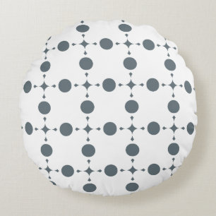 Coussins Ronds Gray Polka Dots, Polka Dot Pattern, Dots