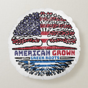Coussins Ronds Greece Greek US American États-Unis Tree