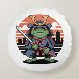 Coussins Ronds Grenouille Samouraï