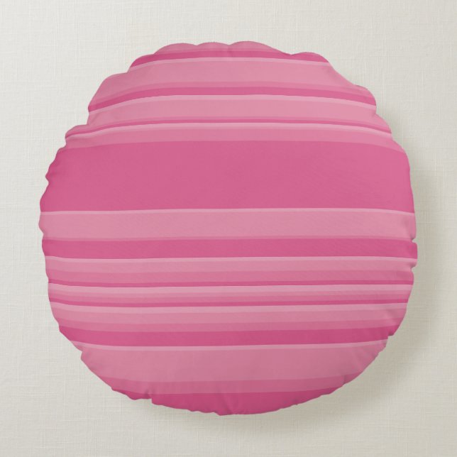 Coussins Ronds Grilles complexes en rose (Devant)