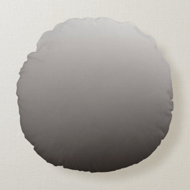 Coussins Ronds Gris Chaud Clair à Tons Profonds (Devant)