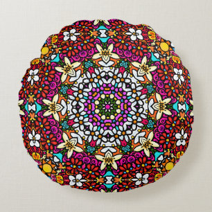 Coussins Ronds Groovy Heavenly Flower Power