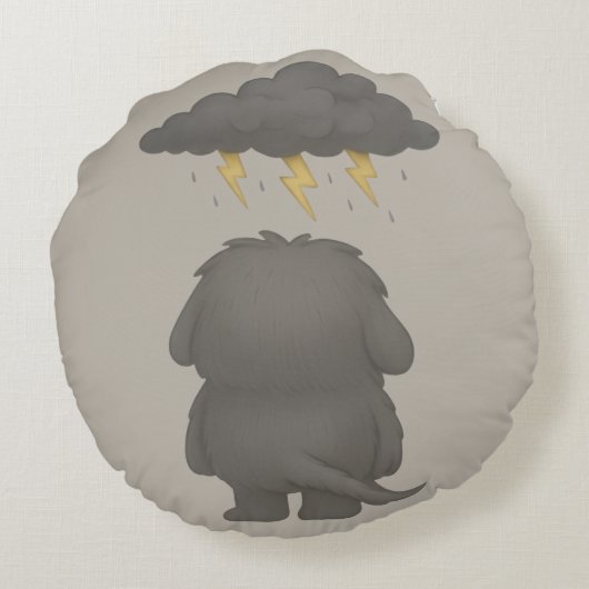 Coussins Ronds Grummel Kissen – Das ADHS-Monster für Frust (Dos)