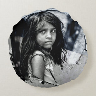 Coussins Ronds Guerre d'Ukraine contre les enfants