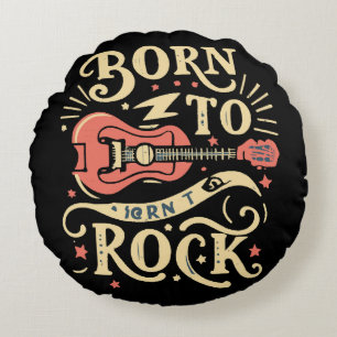 Coussins Ronds Guitare électrique née pour le rock
