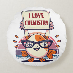 Coussins Ronds Guppies et chimie d'amour