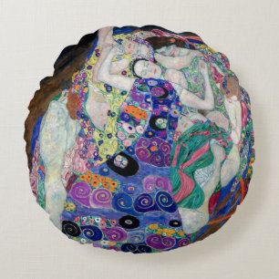 Coussins Ronds Gustav Klimt Peindre La Vierge