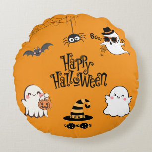 Coussins Ronds Halloween Éffrayante et mignonne
