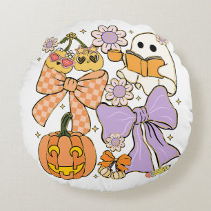 Coussins Ronds Halloween enseignant éffrayant