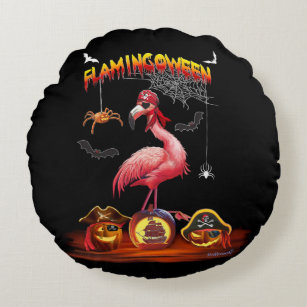 COUSSINS RONDS HALLOWEEN FLAMINGOWEEN PIRATE