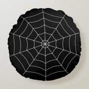 Coussins Ronds Halloween gothique de Spiderweb