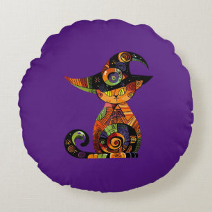 Coussins Ronds Halloween/mystique/chat/chute
