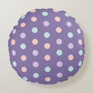 Coussins Ronds Halloween sans couture motif avec isolat pois