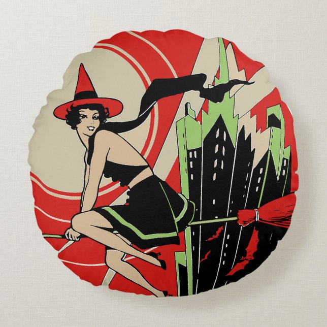 Coussins Ronds Halloween (vintage) (Devant)