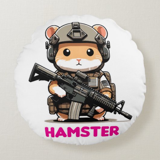 Coussins Ronds Hamster tactique (Devant)