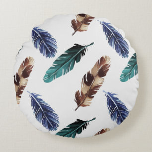 Coussins Ronds Hand painted watercolor seamless pattern with colo