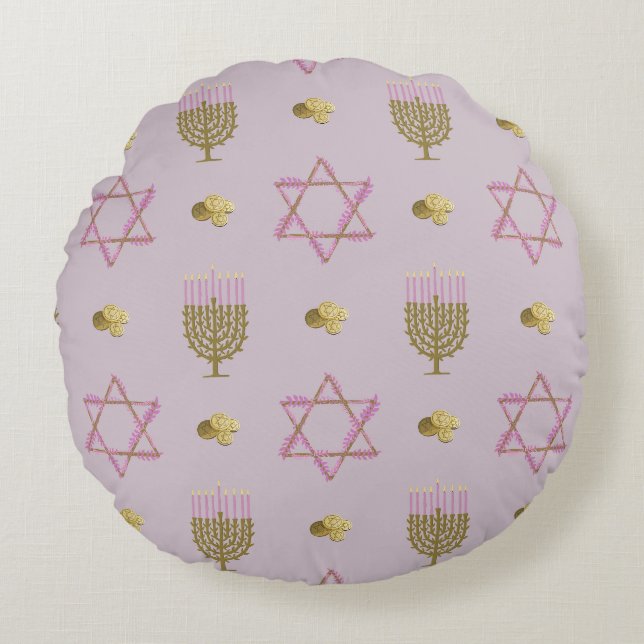 Coussins Ronds Hanoukka (Devant)