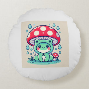 Coussins Ronds Happy Frog & Umbrella 🐸 ☔