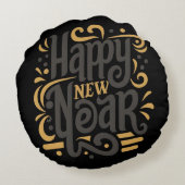 Coussins Ronds Happy new year (Dos)