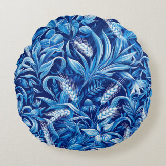 Coussins Ronds Harmonie des Grains verts et des Plantes