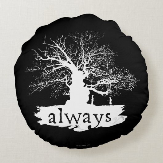 Coussins Ronds Harry Potter | Always Quote Silhouette (Dos)