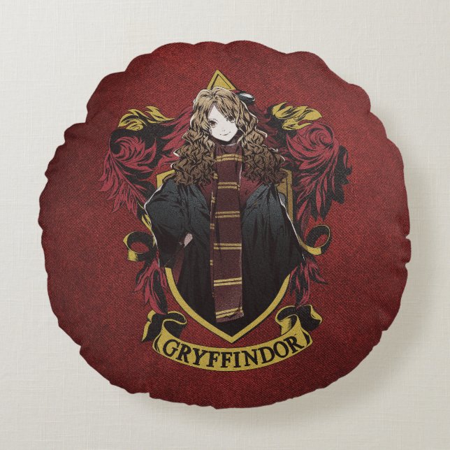 Coussins Ronds HARRY POTTER™ | Anime Hermione House Crest (Devant)