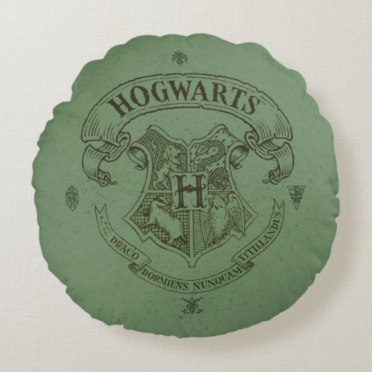 Coussins Ronds Harry Potter | Hogwarts Banner Crest (Devant)