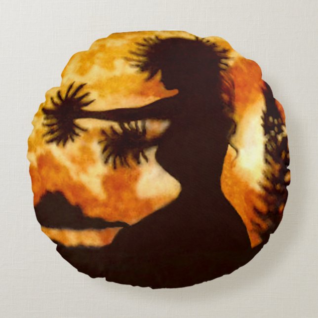 Coussins Ronds Hawiian Hula Dancer (Devant)
