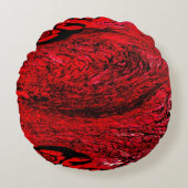 Coussins Ronds Heart of Chaos – Infinite Red Spiral (Devant)