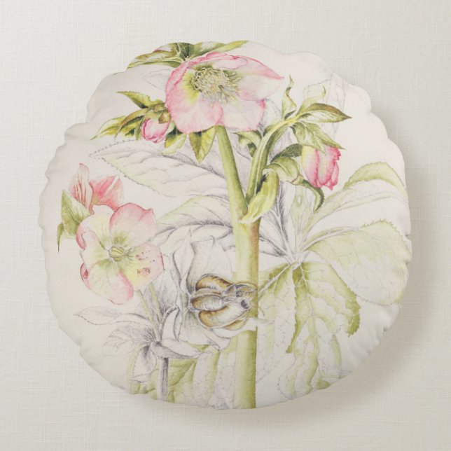 Coussins Ronds Hellebores (Devant)