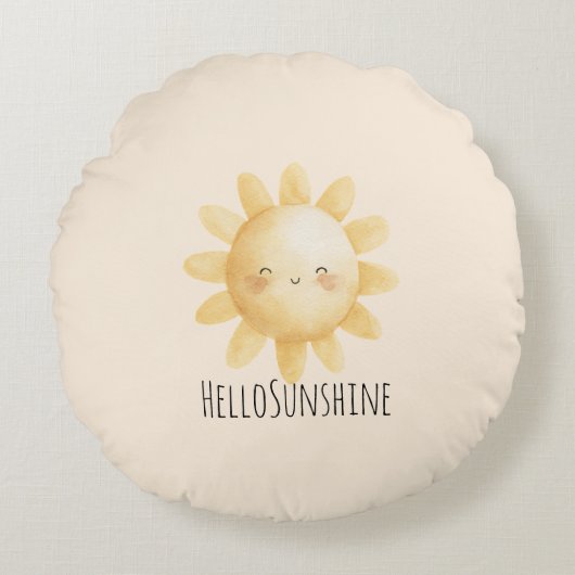 Coussins Ronds Hello Sunshine Happy Sun   (Devant)