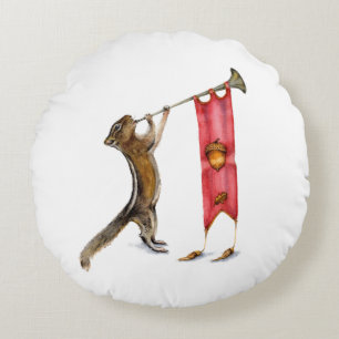 Coussins Ronds Herald de Cute Chipmunk