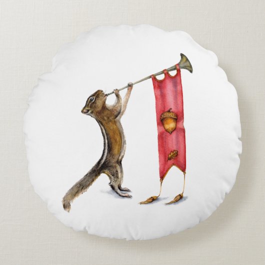 Coussins Ronds Herald de Cute Chipmunk (Devant)
