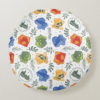 Coussins Ronds Hérbologie magique HOGWARTS™ Maisons Motif