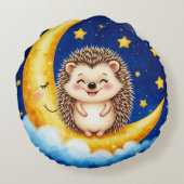 Coussins Ronds Hérisson Mignon Croissant de Lune Doré (Dos)