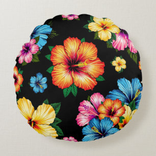 Coussins Ronds Hibiscus tropical