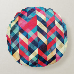 Coussins Ronds Hipster zigzag : grunge motif sans soudure.